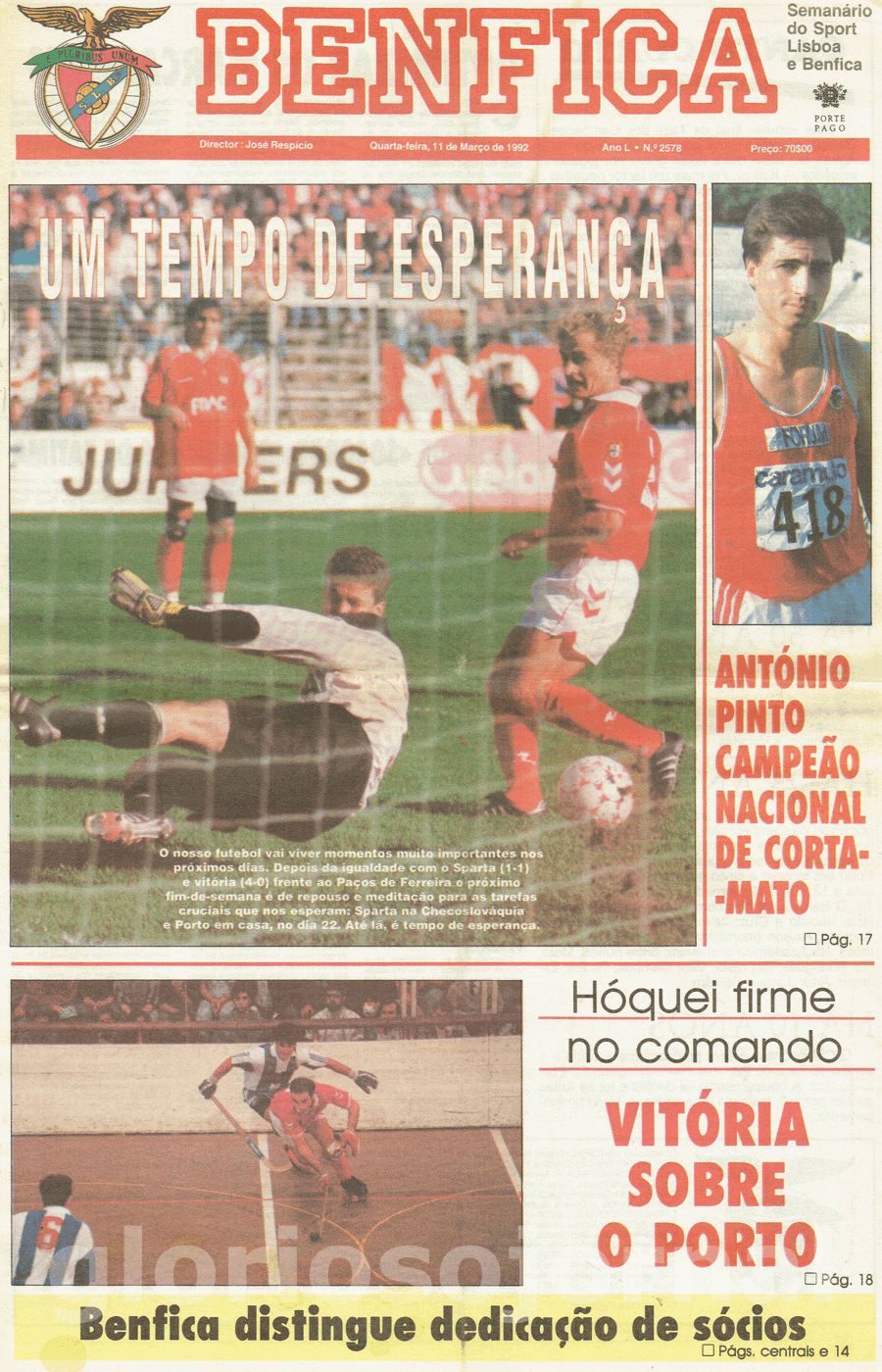 jornal o benfica 2578 1992-03-11